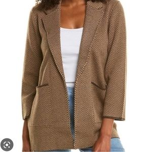 NWT J.Crew Sophie Open Front Sweater Blazer in Chevron